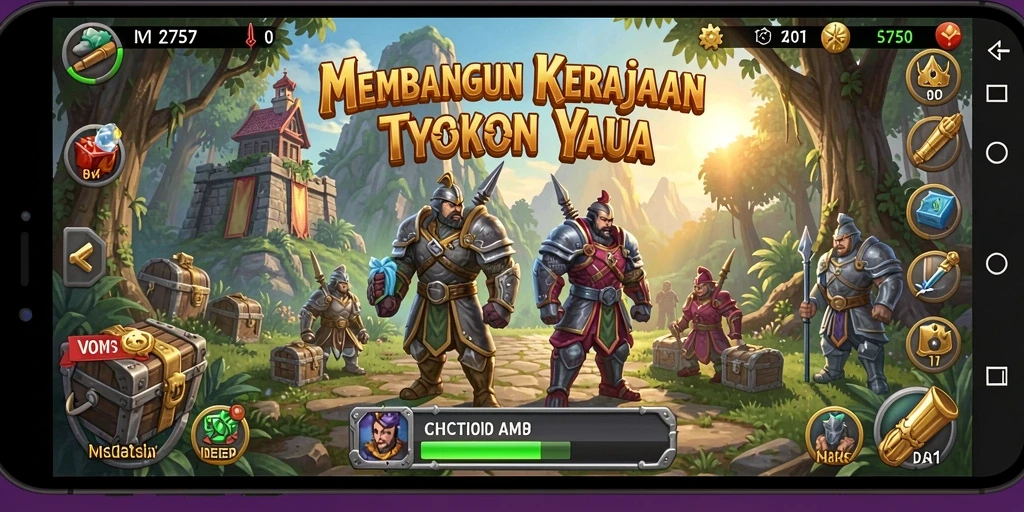Gameplay Tycoon yang seru dengan pengelolaan bisnis yang mendetail.