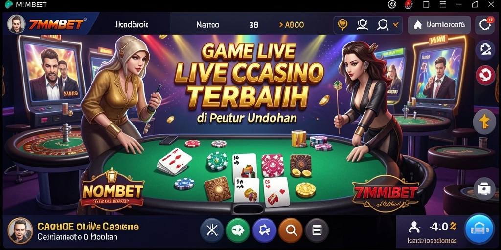 Tampilan menarik dari gameplay Live Casino di 7MMBET.