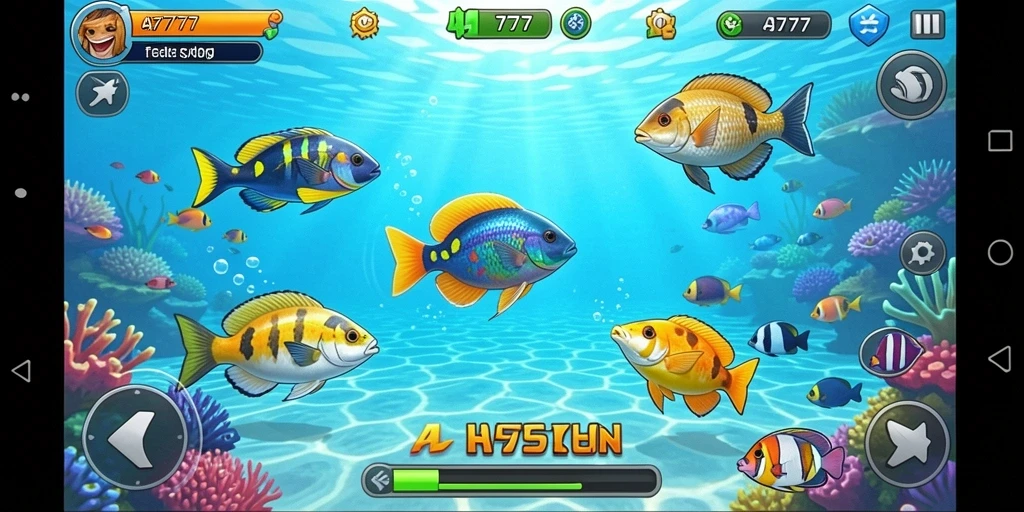 Gameplay A7777 yang menegangkan saat menangkap ikan.