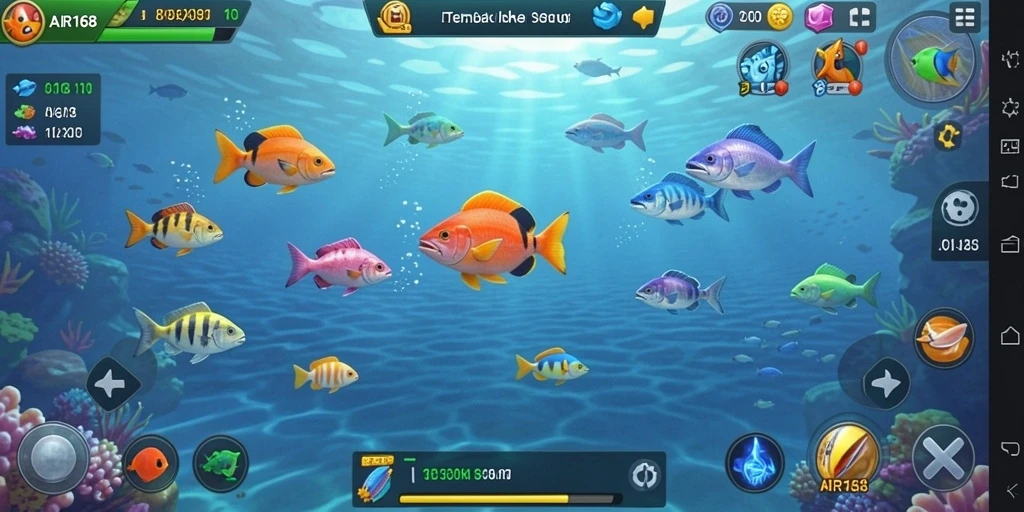 Tampilan gameplay Tembak Ikan yang seru dan penuh warna.