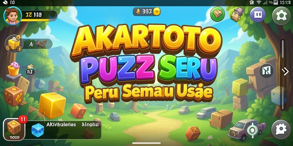 Tampilan gameplay AKARTOTO yang menarik dan penuh tantangan Puzzle.