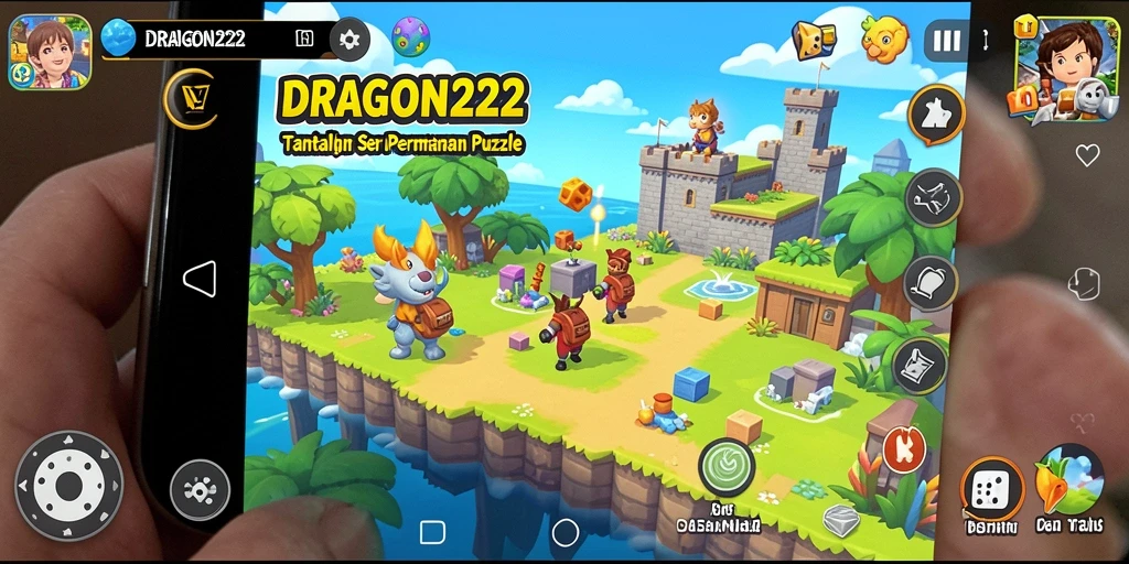 Tampilan gameplay seru dari DRAGON222 dengan banyak level Puzzle.