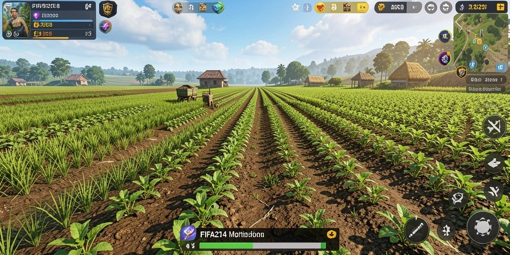 Tampilan gameplay menarik dari FIFA234 dalam dunia pertanian.