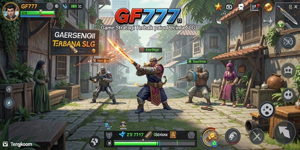 Tangkapan layar gameplay menunjukkan strategi dan pertempuran di GF777.