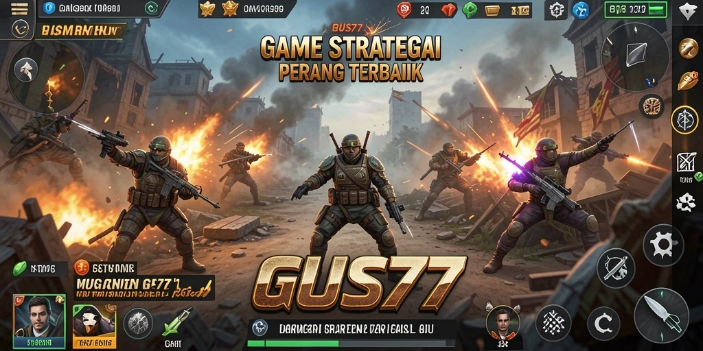 Tampilan gameplay GUS77 yang menarik dengan strategi SLG mendalam.