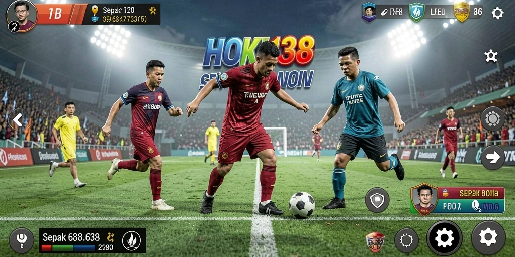 Screenshot HOKI138 menampilkan pertandingan sepak bola yang mendebarkan.