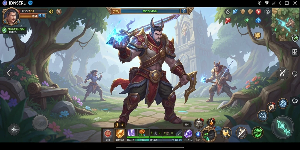 Screenshot gameplay <strong>IDNSERU</strong> yang menampilkan dunia fantastis MMORPG.