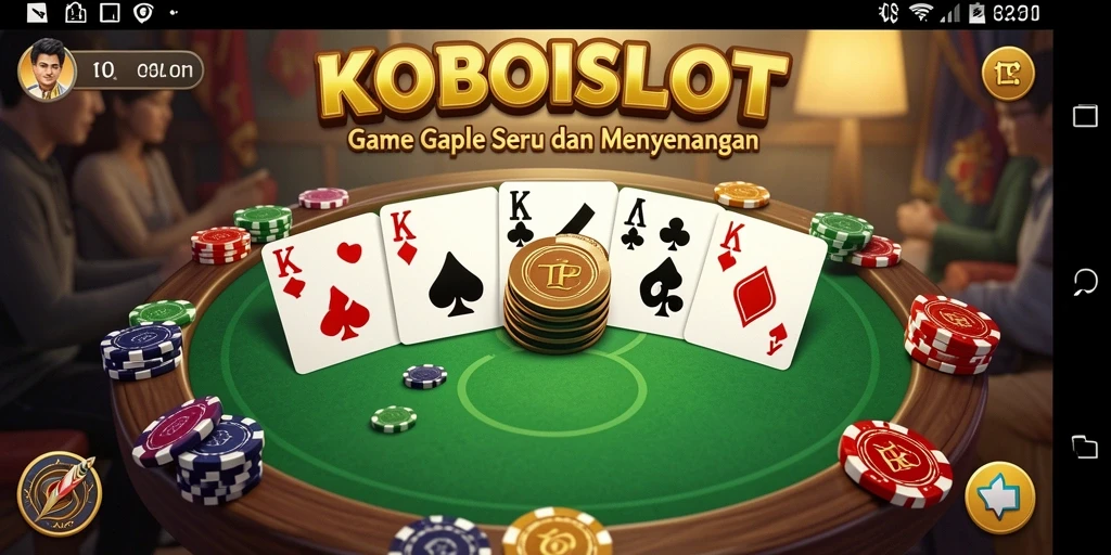 Tampilan screenshot permainan Gaple di KOBOISLOT yang seru dan menarik.
