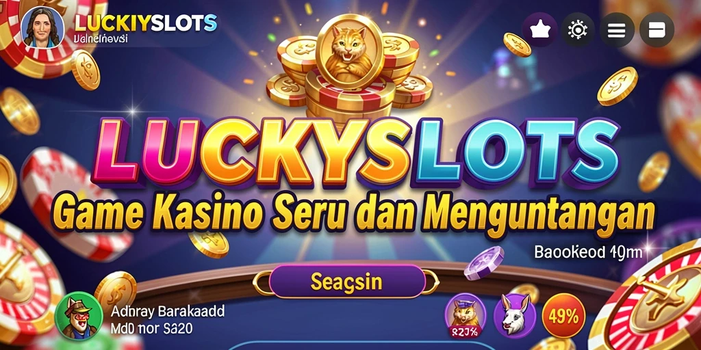 Tampilan gameplay <strong>LUCKYSLOTS</strong> yang menarik dan penuh warna.