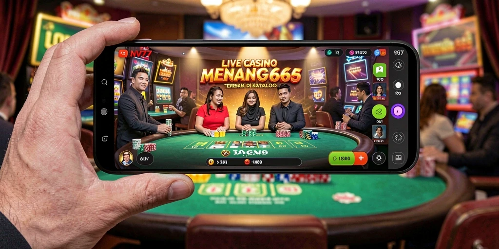 Tampilan gameplay Live Casino NV77 yang menarik dan interaktif.