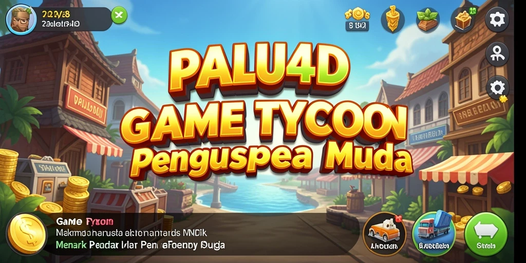 Screenshot utama PALU4D menampilkan gameplay Tycoon yang mendebarkan dan strategi bisnis.