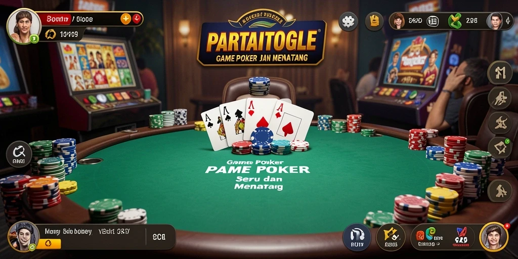 Tampilan menarik saat bermain poker di PARTAITOGEL.