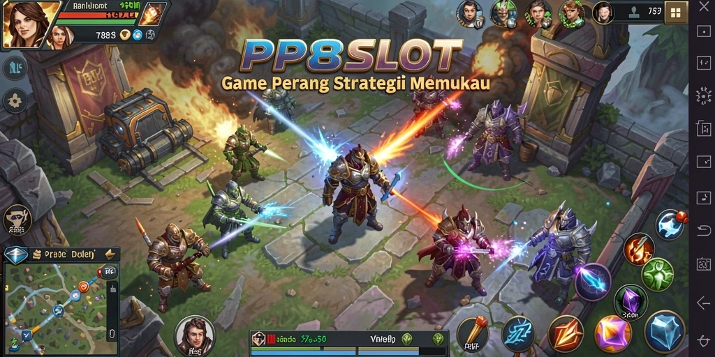 Tampilan gameplay PP8SLOT yang intens dan menantang dalam pertempuran strategi.
