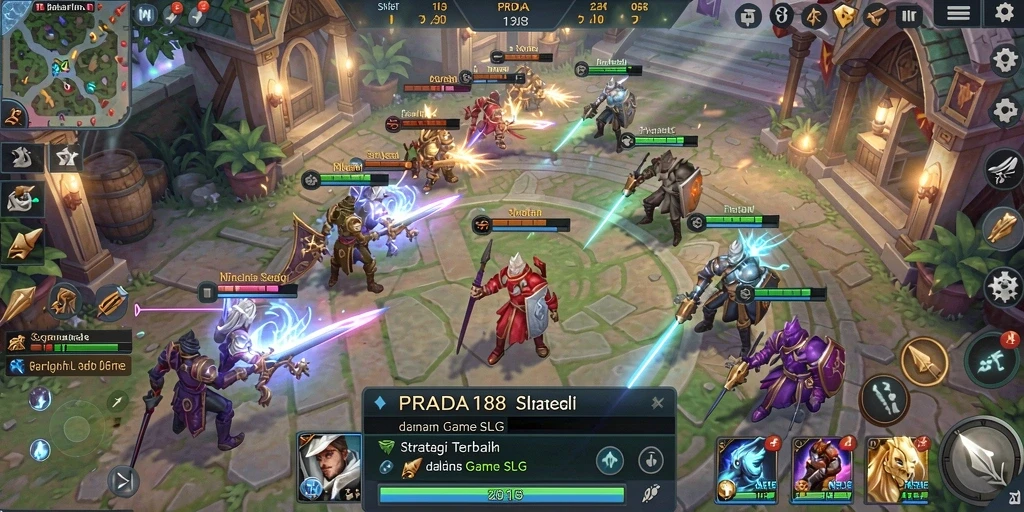 Tampilan gameplay PRADA188 dengan strategi SLG yang menegangkan.