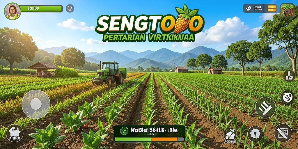 Screenshot SENGTOTO menampilkan aktivitas bertani yang seru dan interaktif.