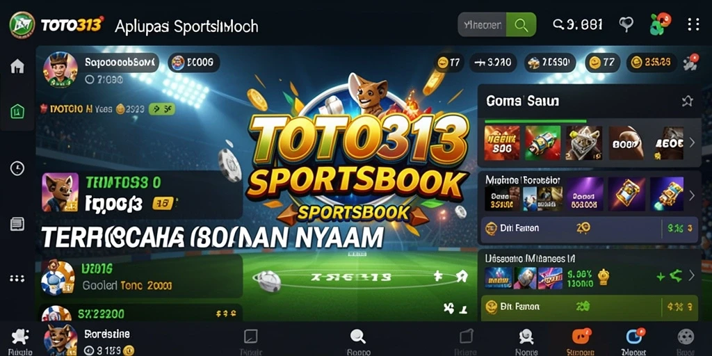 Screenshot gameplay TOTO313 yang menampilkan antarmuka Sportsbook.
