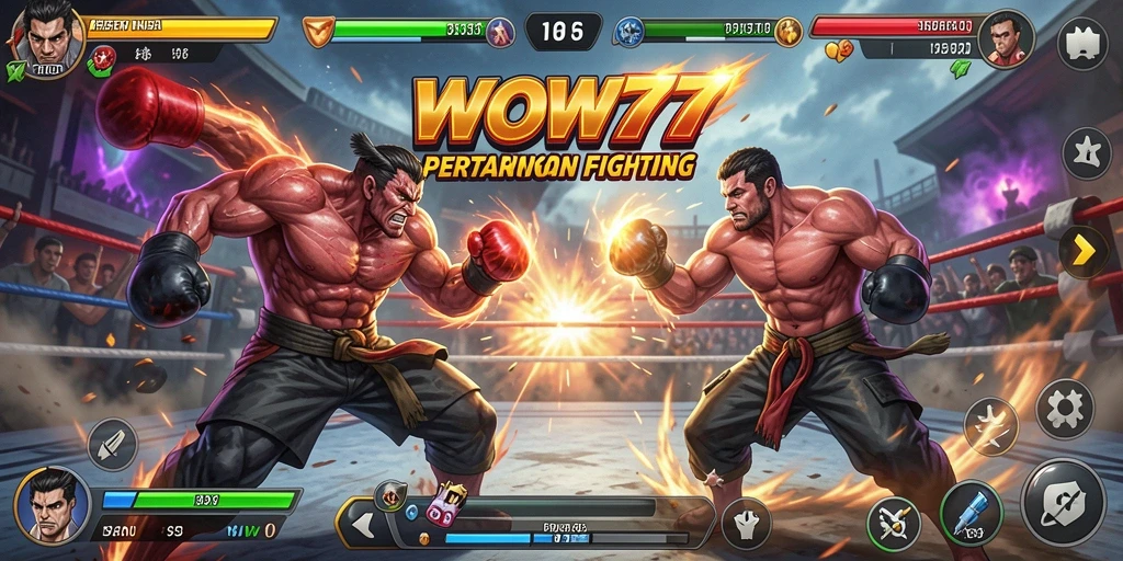 Tampilan gameplay WOW77 dengan aksi pertarungan yang mendebarkan.